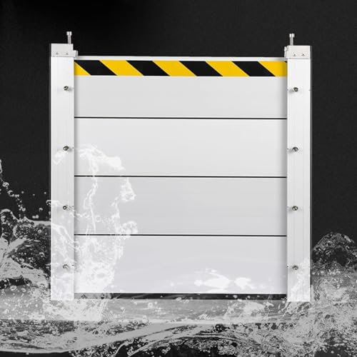 Panneau de barrière en aluminium réutilisable pour maison/commercial - 0,8 m de hauteur - 80 cm de hauteur et 366 cm de long