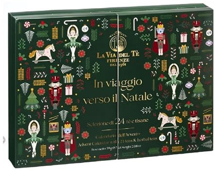 Adventskalender mit Tee und Kräutertees Der Weg des Tees - Auf Reisen nach Weihnachten 2024 - enthält 24 verschiedene Filter Kräutertee