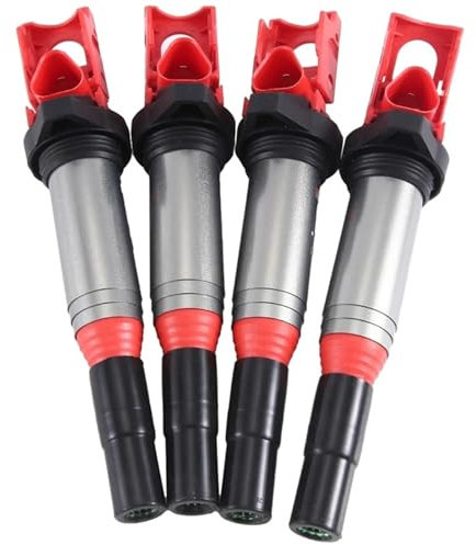 Zündspule Auto Für 116I 118I 320I 330I E87 E90 E46 Teilenummer: 12137594938 1213172219 12122158253 12137594937 4 Stück Zündspulen Zündspule Gummistiefel Stecker