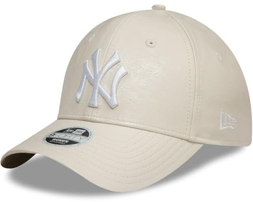 New Era 9Forty Damen Cap - Kunstleder NY Yankees beige