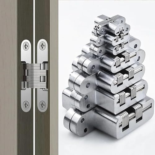 Cerniera a scomparsa da 180 gradi pieghevole pesante cerniere for porte integrate invisibile croce nascosta gemel in acciaio inossidabile 1 pz(No. 4 Hinge)