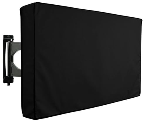 TV cover Regular Size Outdoor TV Covers 60 - WITH BOTTOM COVER - The Weatherproof Covers Television Case TV 22'' To 70'' I(Black,60-65inch)