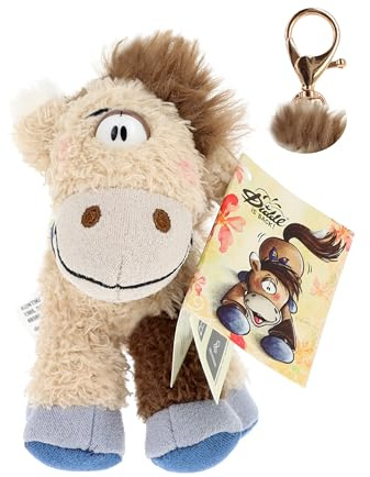 DIDDL - Porte-clés Peluche Loupsily 12cm - Mini Peluche Cheval Diddl en Matière Recyclée - Accessoire Mignon Années 90 - Idée Cadeau Écoresponsable Enfant et Fan Nostalgique Collectionneur
