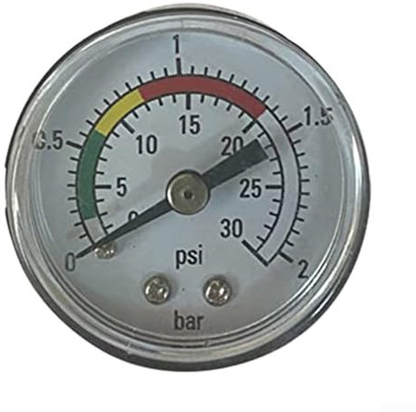 Pour Intex 11224 Kit de remplacement de manomètre de 35,6 cm et 40,6 cm, pompes à filtre à sable, système de surveillance d'équipement de piscine en acier inoxydable, Ø 50 mm