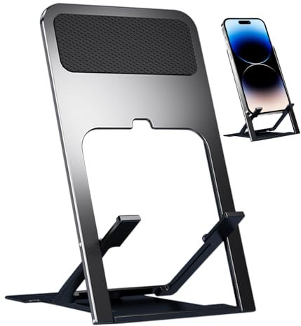 Supporto per telefono cellulare pieghevole - Smartphone e tablet regolabili per supporto da scrivania multifunzione compatibile | Supporto per telefono cellulare pieghevole compatto Stand per lo