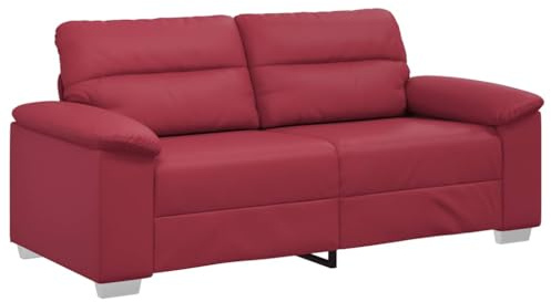 vidaXL 2-Sitzer-Sofa Weinrot 180x81x84 cm Kunstleder