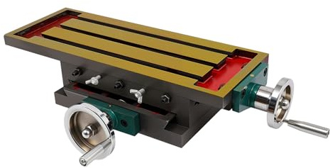 Kreuztisch Frästisch & Koordinatentisch, Bohrtisch Tischbohrmaschine Metall Fräsmaschine 270mm(X-Route) 125mm(Y-Route), Fräs-Arbeitstisch für Bohrtische Fräsmaschinen