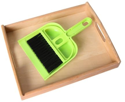 LLTCMYGS Set de Mini Escoba y Recogedor Montessori, Juguete de Limpieza para Niños Pequeños para el Desarrollo de Habilidades para la Vida