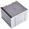 Hama CD-Leerhüllen 10 Stück (Jewel Case für CD/DVD/Blu-ray, Leerbox zur Archivierung, Aufbewahrung, Standard CD-Schutzhülle, Transport-Hülle) transparent-schwarz