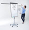 Wonderwall Mobile Magnetic Flipchart Easel with Integral Dry-Wipe Whiteboard and 2 Extendable arms - Ideal for Education, Training & Office presentations