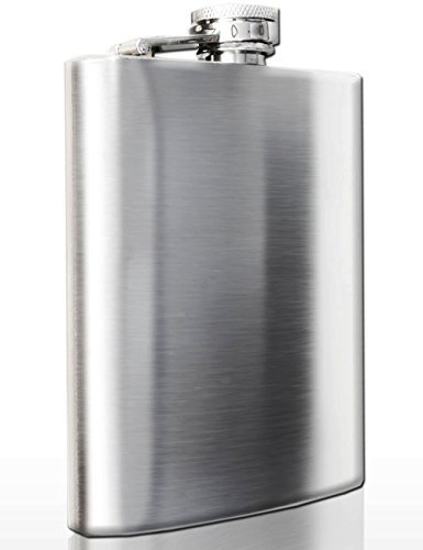 OUTDOOR SAXX® Edelstahl Flachmann, 300 ml, silber, matt, gebürstet, in Geschenkbox