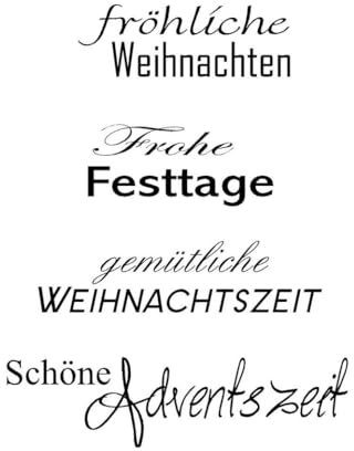 Stempel Clear, Weihnachten 11, A7 / 74 x 105 mm, 4 - teilig, transparent