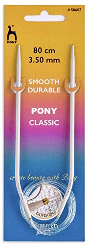 Pony Knitting Pins: Circular: Fixed: Classic: 80cm x 3.50mm