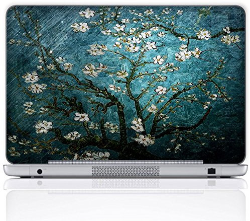 Meffort Inc 17 17.3 Inch Laptop Notebook Skin Sticker Cover Art Decal (Free wrist pad) - Vincent van Gogh Almond Blossoming