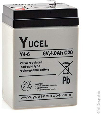 Yucel - Sealed lead acid battery YUCEL Y4-6 6V 4Ah F4.8