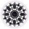 Morella Damen Coin 33 mm Blüte Zirkonia schwarz