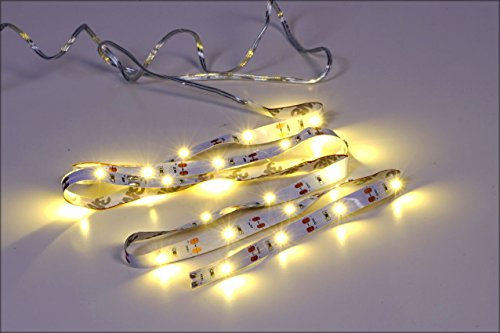 Spetebo LED Stripe 3m mit 90 LED - warmweiß - Batterie betrieben - Individuell kürzbar nach jeder LED