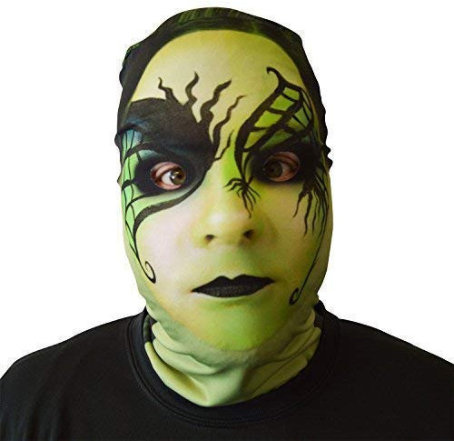 L&S PRINTS FOAM DESIGNS Halloween-Horror-Maske mit 3D-Effekt, Grün