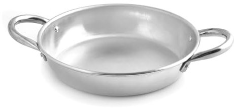 HABI 552 cazo de Servir 2 Asas 16 cm, Aluminio, Plata