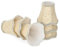 Fuloon Paralumi per Lampade, Set di 6 Paralume in Tessuto Paralume lampadario per Candela Lampadario Lampada da Parete (Giallo, 6 Pezzi)