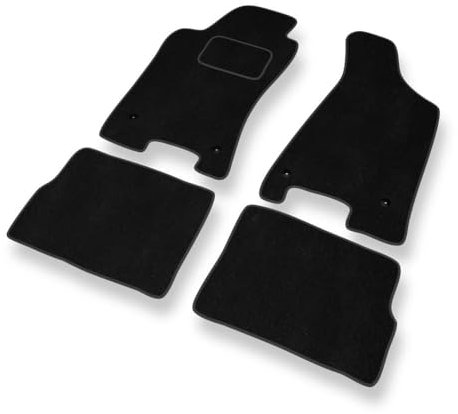 Mossa - Fußmatten Auto kompatibel mit Audi 80 IV B4 (1991-1996) - Premium Velours Schwarze Automatten Autoteppiche 1