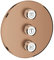 GROHE Grohtherm SmartControl 3-Way Hidden Valve, Round Wall Pink, Color: Warm Sunset Brushed - 29122DL0