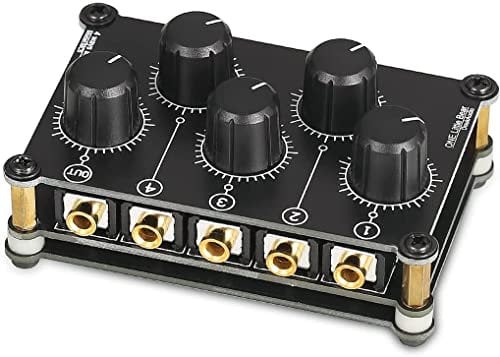 Little Bear MC5, mini mixer audio portatile a 4 canali, registrazione Live Studio, audio stereo passivo, registrazione low noise (non necessita di alimentazione)