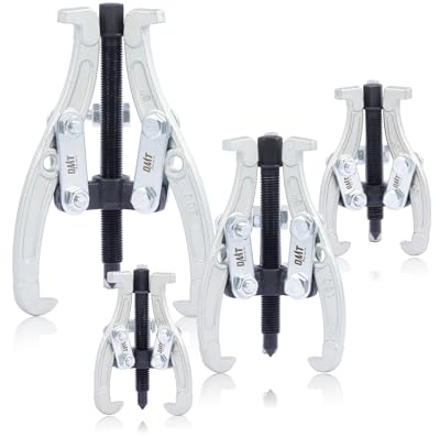 Orion Motor Tech Lagerabzieher-Set, 3, 4, 6, 8 Zoll 3 Backen Abzieher-Kit für Riemenscheiben Zahnrad Lager Schwungrad-Entfernung, robuster Riemenscheibenabzieher mit umkehrbaren Backen 4-teiliges