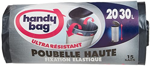 Handy Bag Sac Poubelle Haute, Le Rouleau de 15 Sacs, 20/30L