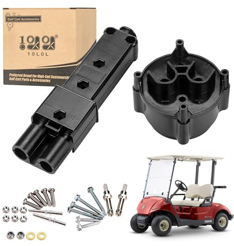 10L0L 48 Volt MAC DC Charger Handle Plug and Receptacle Kit for Yamaha G19 & G22 Electric Golf Cart, OEM# JR1-H235A-00 JR1-H6181-02-00