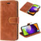 Mulbess Handyhülle für Samsung Galaxy A52S Hülle Leder, Samsung Galaxy A52 Handy Hüllen, Vintage Flip Handytasche Schutzhülle für Samsung Galaxy A52S 5G Case, Braun