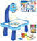 Aolieh Proiettore tracciato e disegnato Toy, tavolo da disegno per bambini, Trace and Draw Projector Toy Kids Drawing Projector Table con Smart Projector e Light Music (Dinosauro Blu)