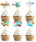 24 Stück Hubschrauber Flugzeug Cupcake Topper Kuchen Dekor Picks für Baby Shower Kindergeburtstag Party Flugzeugform Kuchendeckel Essen Spieße Kinder Thema Party Dekoration Zubehör