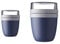 Mepal - Lunchpot Ellipse Duo Pack - Praktischer Müslibecher, Joghurtbecher, To Go Becher - Geeignet für Tiefkühler, Mikrowelle & Spülmachine - 300 & 500 ml - Nordic Denim