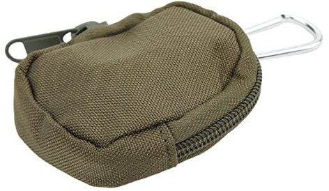 Shanrya Schlüsselanhänger, Multifunktionale Kleine Runde Tasche mit Strapazierfähigem Reißverschluss für Camping (Grün)