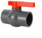 Pondlife PVC Kugelhahn ohne Überwurfmutter 20mm, Absperrhahn mit 2 Klebemuffen, zur Verklebung mit PVC-Rohren, für Pool- und Teichbau, Aquaristik