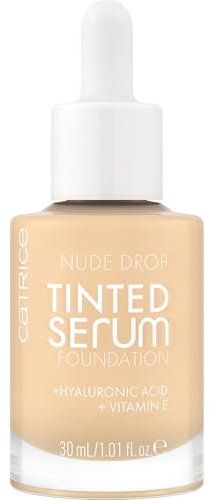 Catrice Nude Drop Tinted Serum Foundation, Nr. 005W, Nude, langanhaltend, mattierend, natürlich, für sensible Haut, vegan, ölfrei, ohne Parfüm, ohne Alkohol, 1er Pack (30ml)