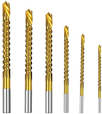 6pcs/set Cobalt Drill Bit Set High-Speed Steel 3-8mm Composite Tap Drill Bit Set Metric Screw Bit Tap Twist Drill Metal Specia