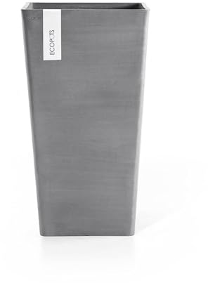 ECOPOTS Pot Haut Rotterdam 56 Gris - 31 x 31 x H. 56 cm - 36,2 L