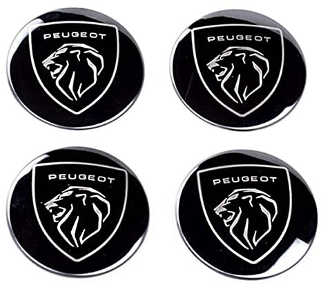 LIPPSY Nabendeckel 4 STÜCKE 56mm für Peugeot New 108 208 2008 308 3008 408 4008 508 5008 Car Rad Center Hub Cap Auto Styling Felgen Abdeckung Badge Emblem Aufkleber Radnabenkappen,B