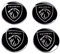LIPPSY Nabendeckel 4 STÜCKE 56mm für Peugeot New 108 208 2008 308 3008 408 4008 508 5008 Car Rad Center Hub Cap Auto Styling Felgen Abdeckung Badge Emblem Aufkleber Radnabenkappen,B