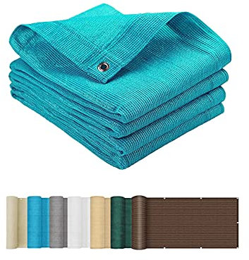 Red de Sombra al Aire Libre 3 x 3.5 m Protección Rayos UV Transpirable Lona de sombrilla,Toldos con Ojales para Exterior Terraza Patio Jardín, Azul Cielo