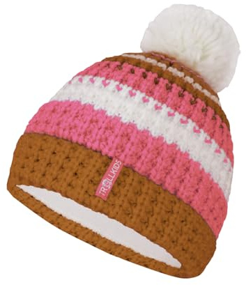 Trollkids Girls Hallingdal Bobble Cap | Universelle Bommelmütze, Fleece-Innenstirnband, Großer Umschlag