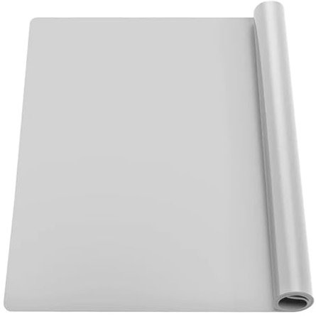 1Pcs Tappetino Silicone 30x40cm,Tappetino Silicone Cucina,Protezione Del Piano di Lavoro,Tovaglietta Antiscivolo,Lavabile,per Cucina,Scuola,DIY,Pittura(Grigio)