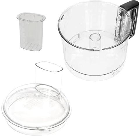 SPARES2GO Mixing Bowl Compatible with Magimix CS 4200 4200XL Food Processor + Cover Lid + Pusher Plunger