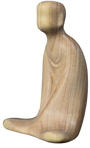 DECHOUS Holzstatue Buchsbaum Gesichtslose Holzfigur Antike Figur Dekor Holz Desktop Dekor Ornament Handspielzeug