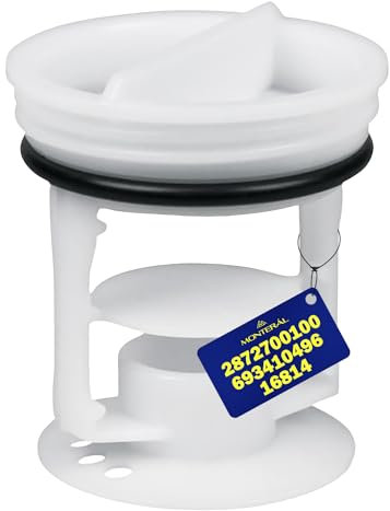 Filtro Lavatrice per Pompa Scarico con Codice Originale 2872700100 per Arçelik per Beko 693410496 per Smeg WM WMB WME WMP WTE WNF - Garanzia di 10 Anni - MONTERAL