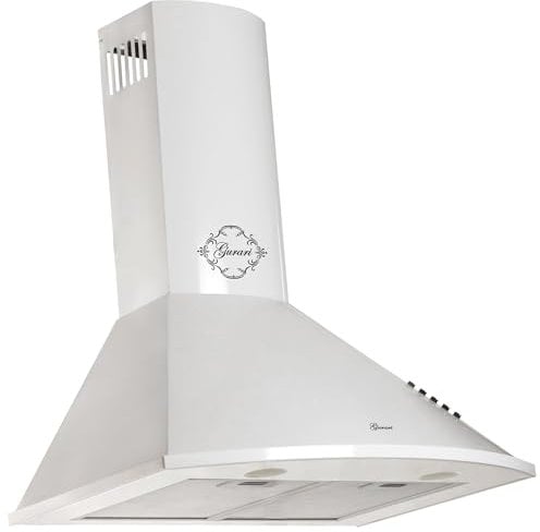GURARI Wandhaube GCH C 046 WH 6 N Dunstabzugshaube 60 cm Weiß | Sehr Saugstark 1000 m³/h Motor | Abzugshaube in klassischer Bauweise | Dunstabzugshaube Wandmontage im Umluftbetrieb oder Abluftbetrieb