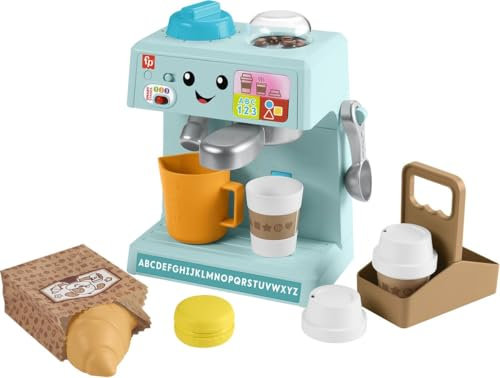 Fisher-Price Mon Barista - HYT00 - Jouet pour Enfant - avec Niveaux d'apprentissage et 10 pièces - À partir de 18 Mois - Version multilingue