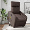 Hommdiy Massagesessel mit Aufstehhilfe Braun Massagestuhl Kunstleder
